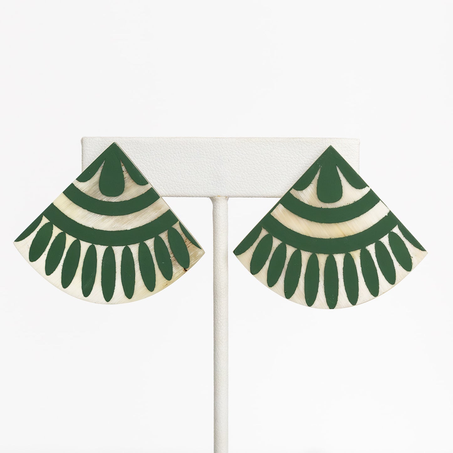 Green Porcelain Earrings