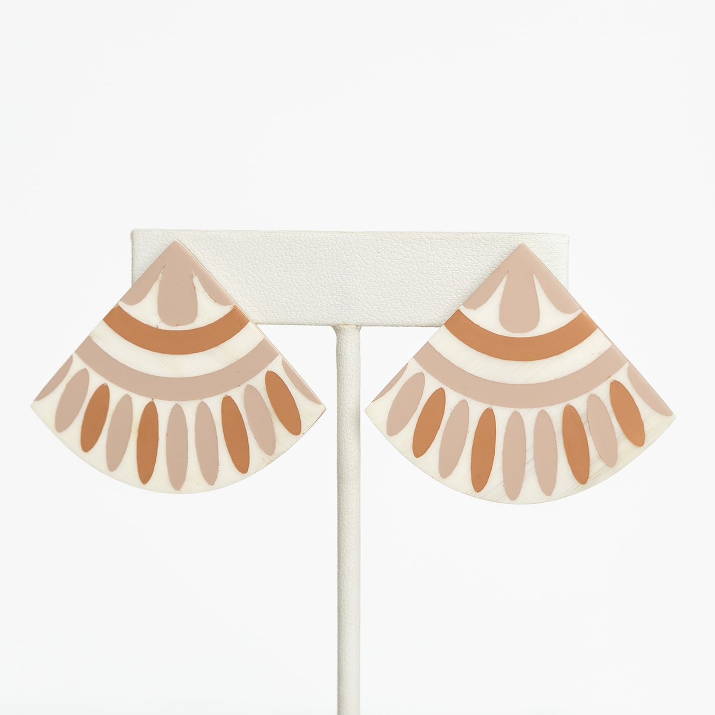 Rosy Pink Tile Earrings
