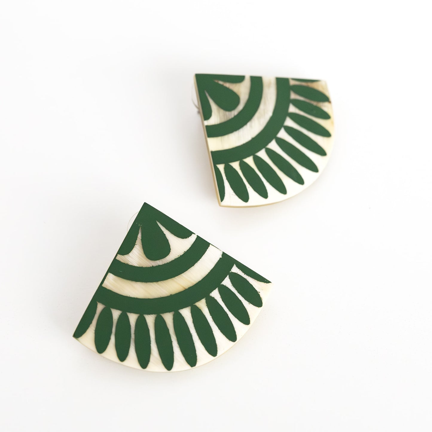 Green Porcelain Earrings