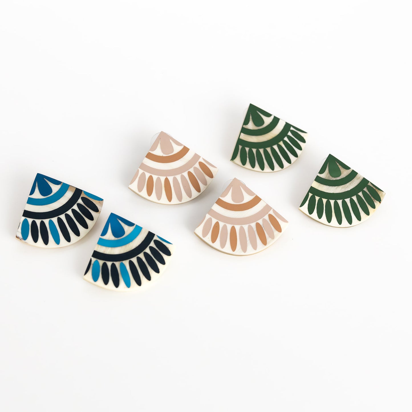 Green Porcelain Earrings