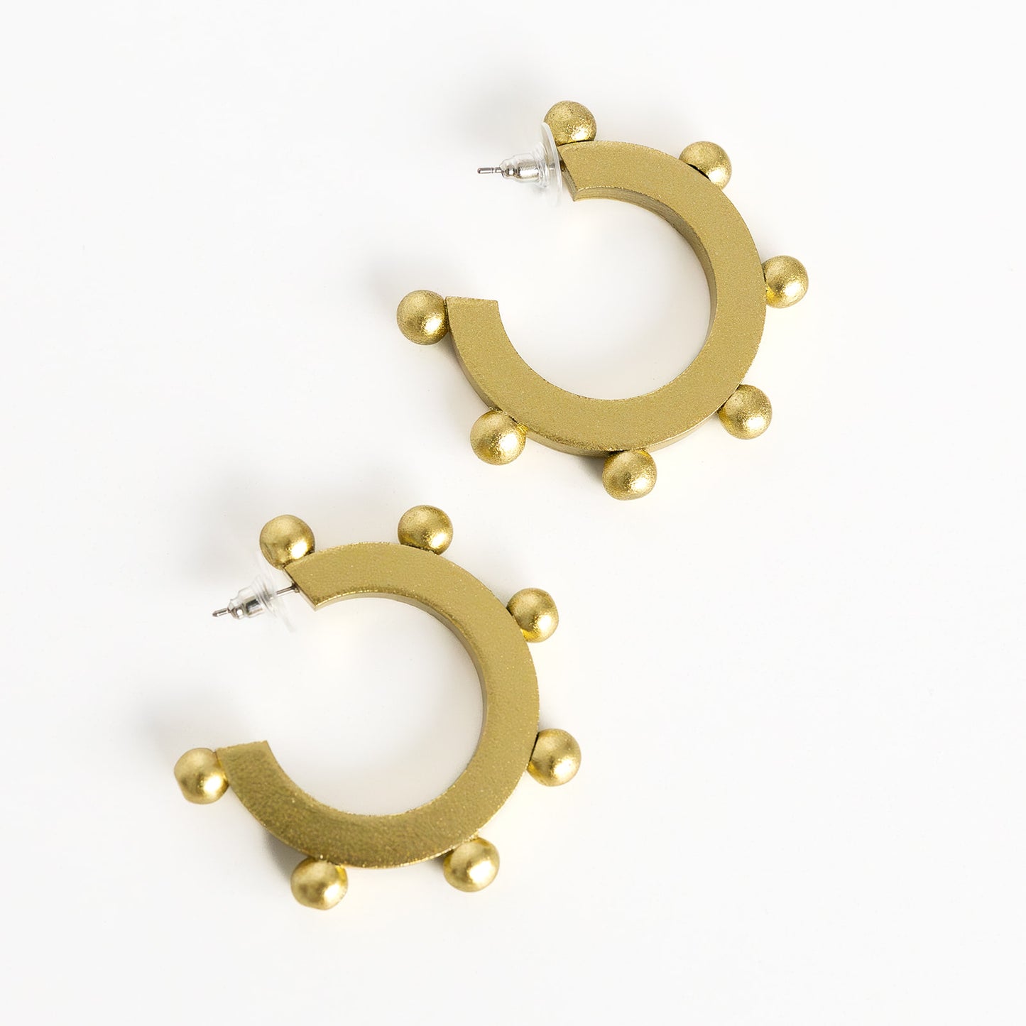 Gold Metallic Bead Hoops