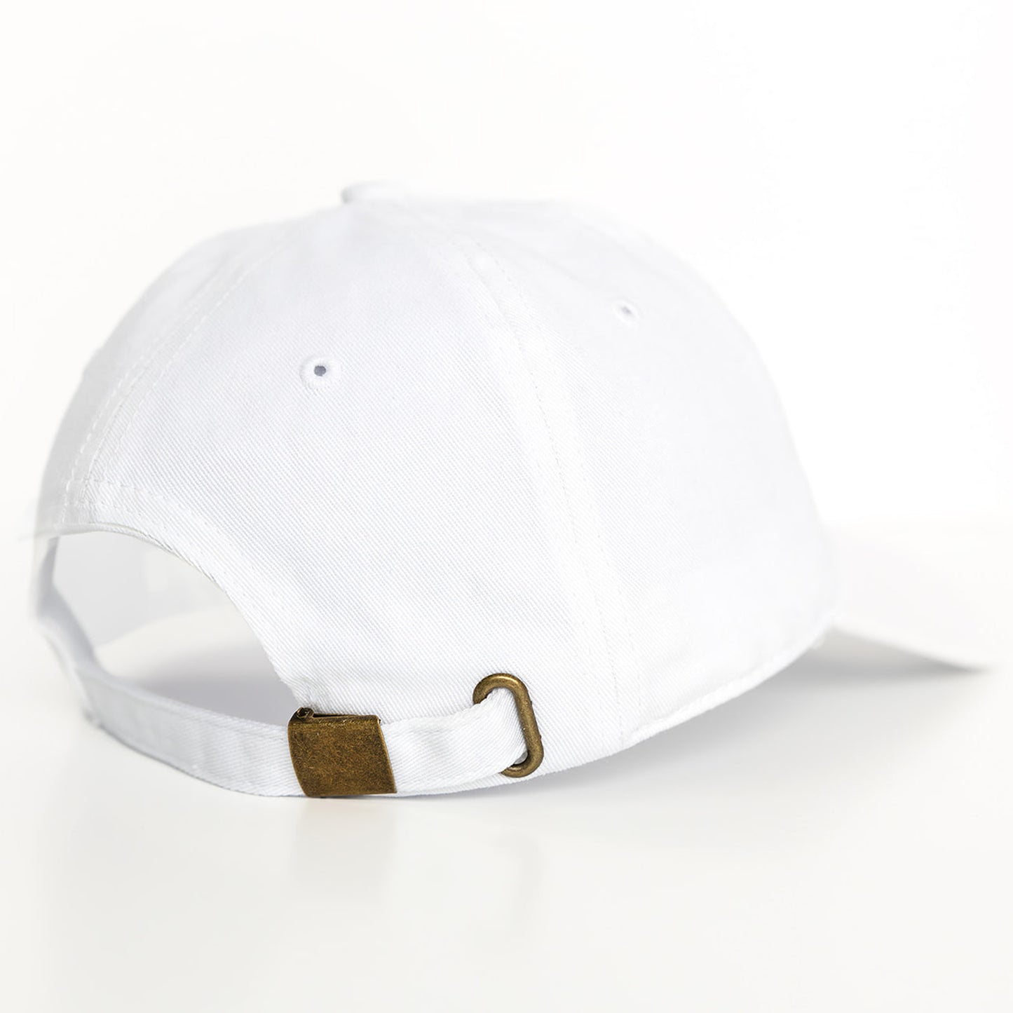White baseball hat, white background