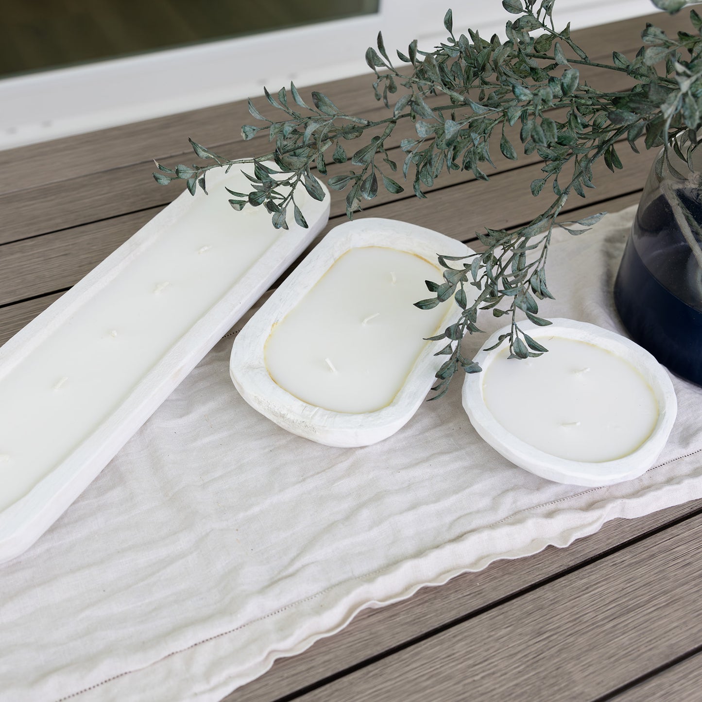 Medium Oval Dough Bowl Candle