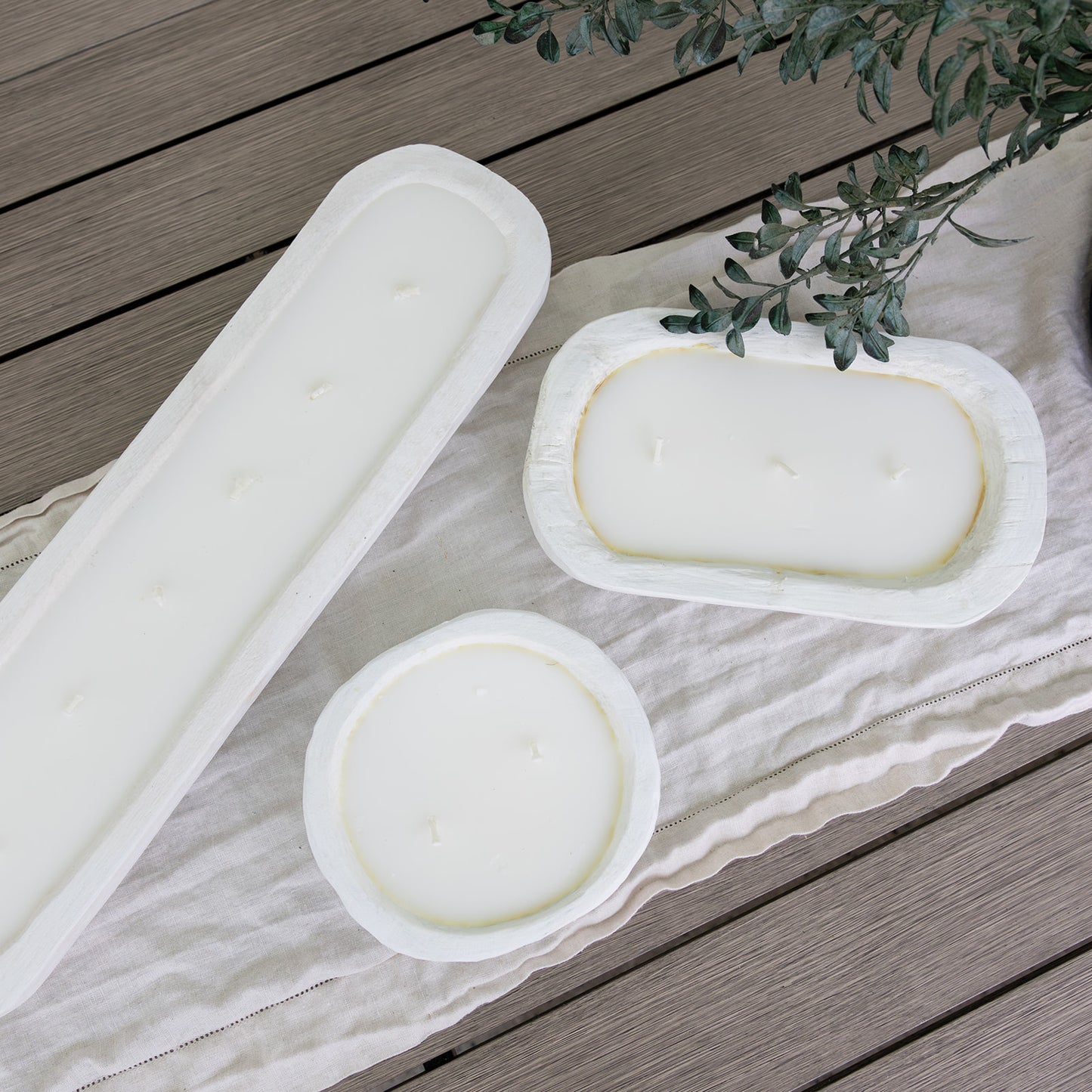 Small Round Dough Bowl Candle
