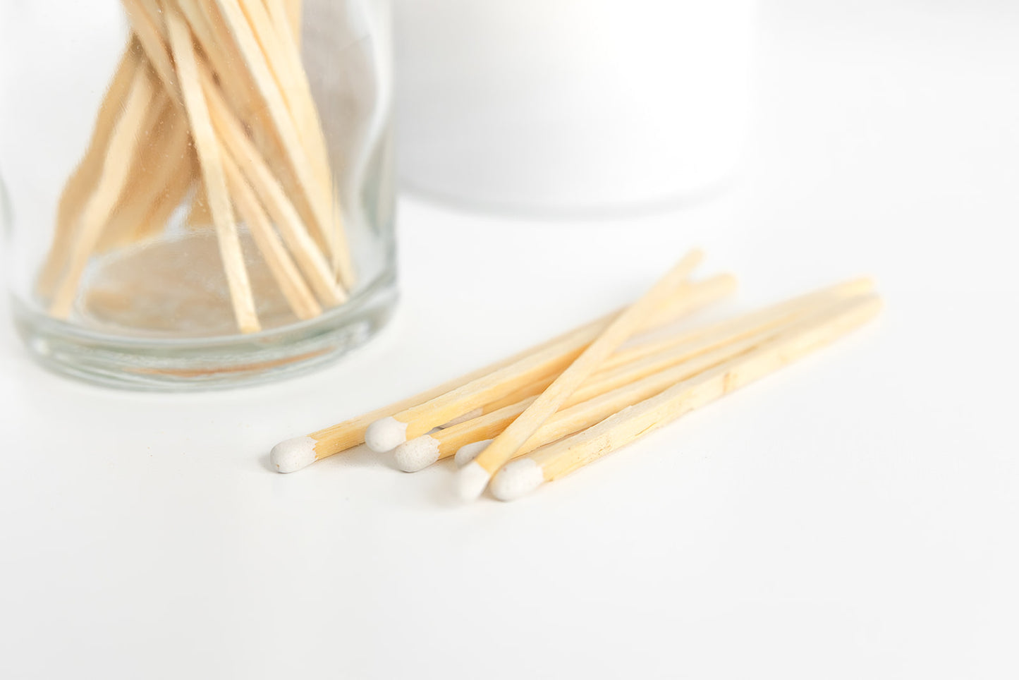 Glass Match Jar