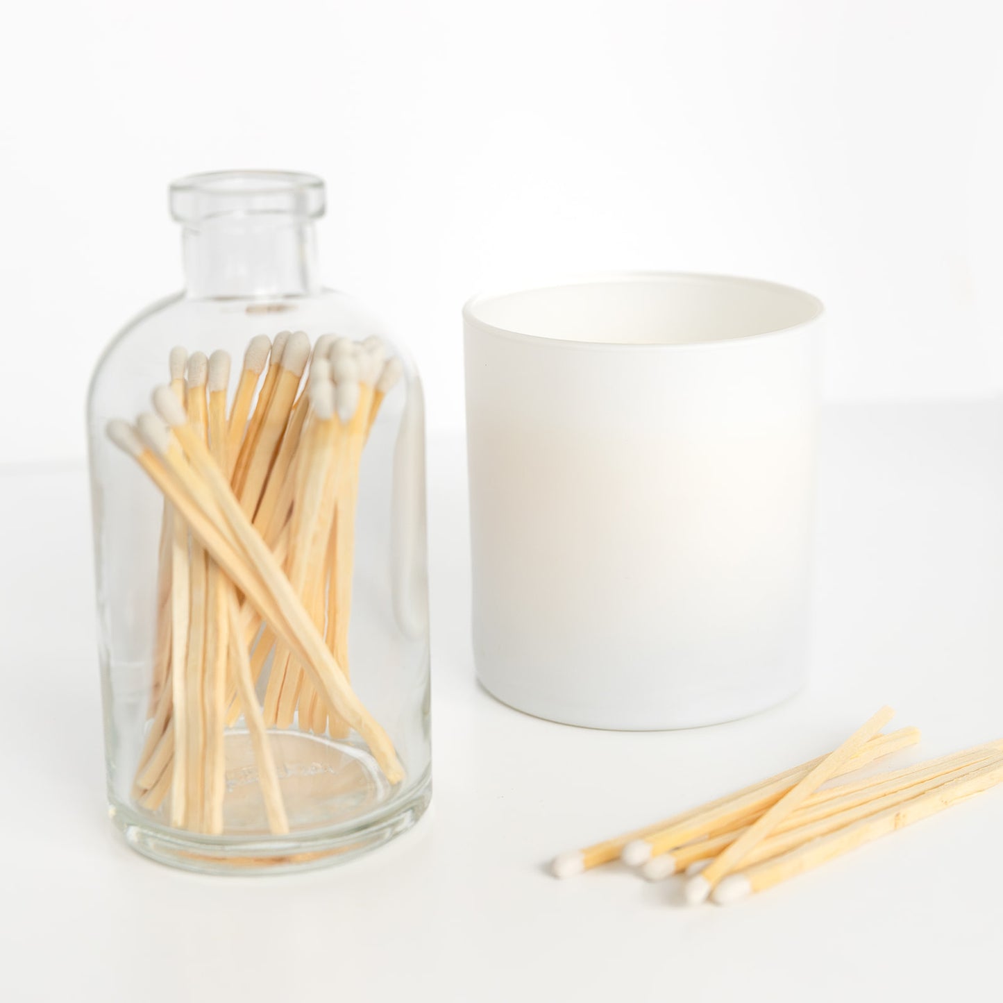 Glass Match Jar