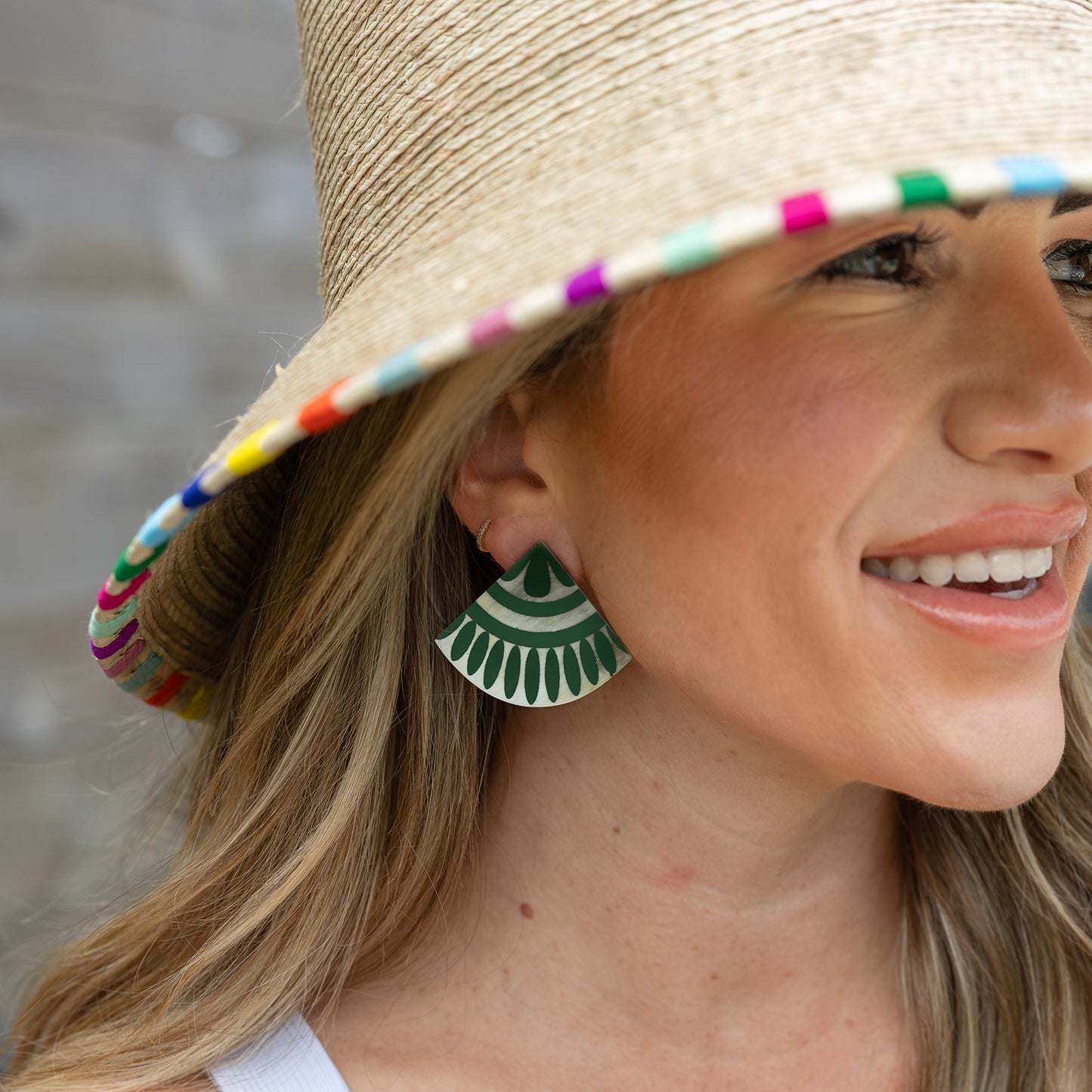 Green Porcelain Earrings