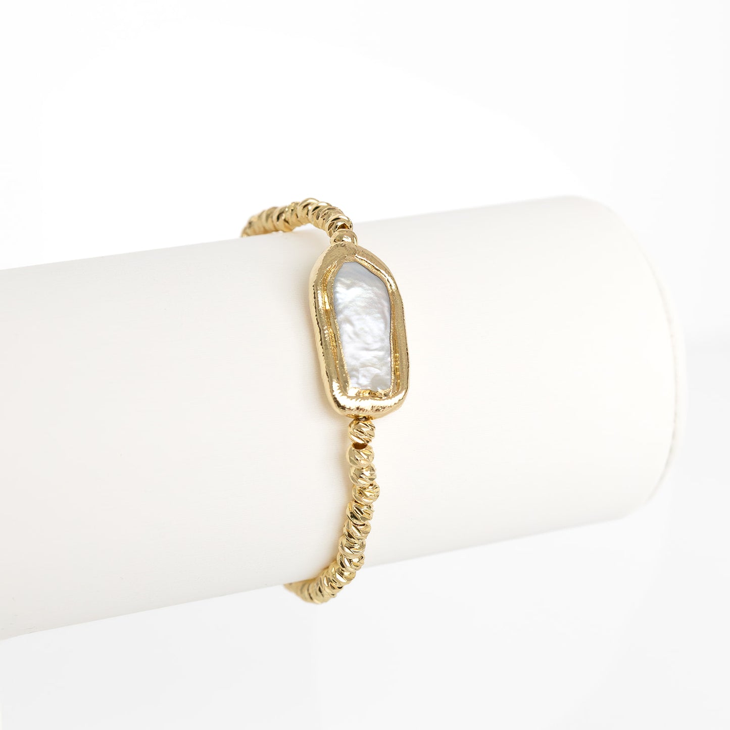 Beam Stretch Rectangle Pearl Bracelet