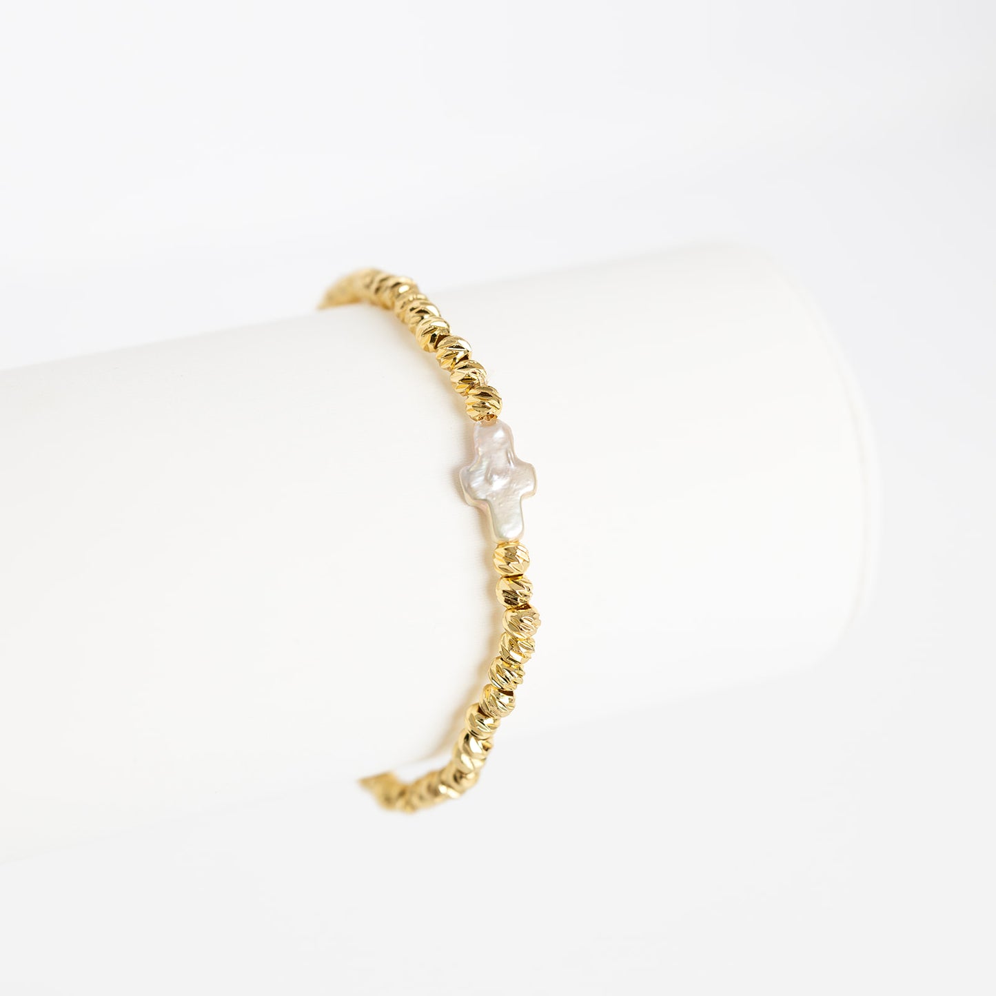 Beam Stretch Cross Bracelet
