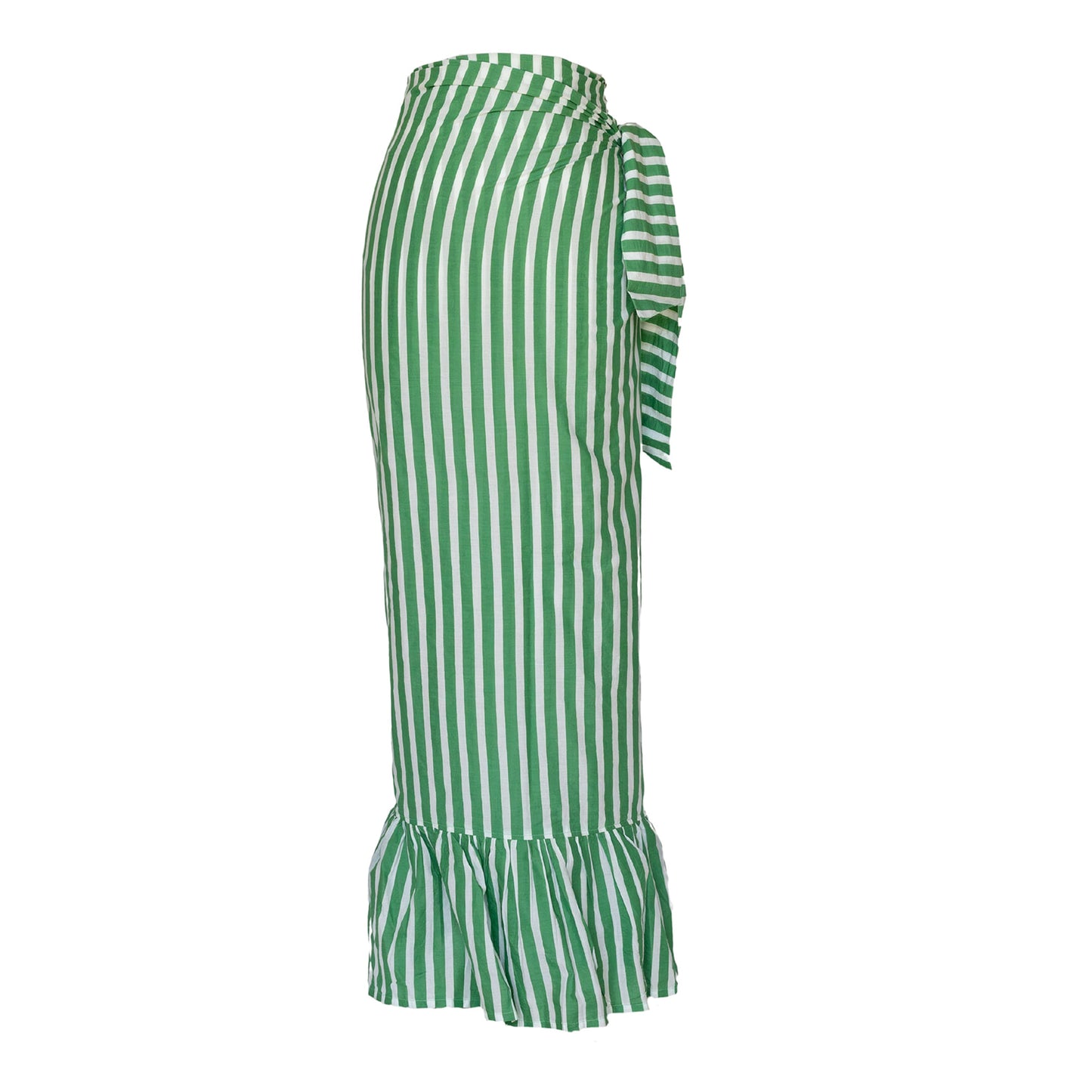 Green and White Stripe Vienna Sarong