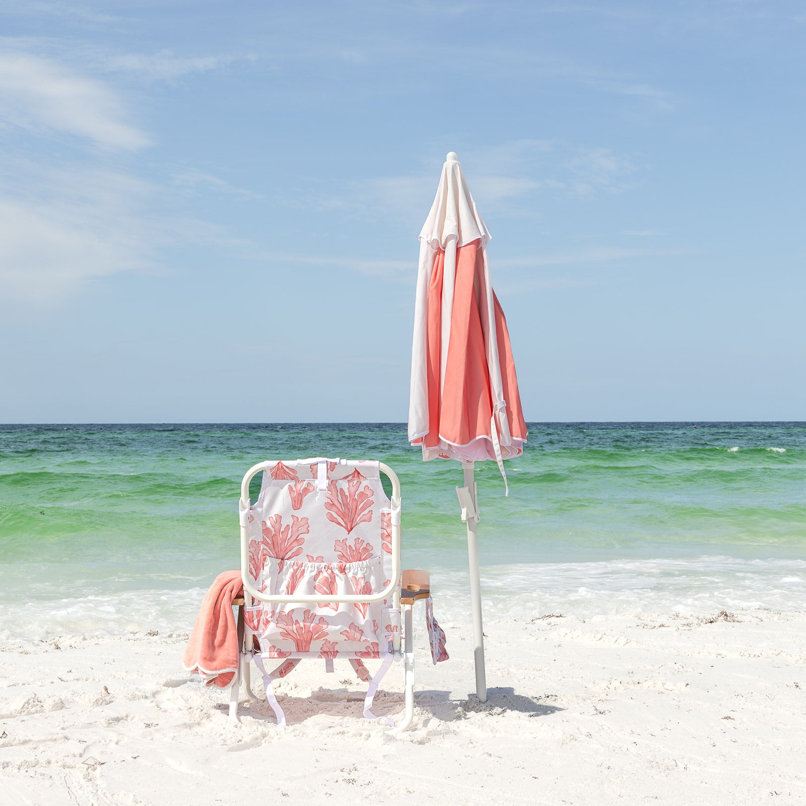 Lilliana Coral Beach Umbrella | Coral