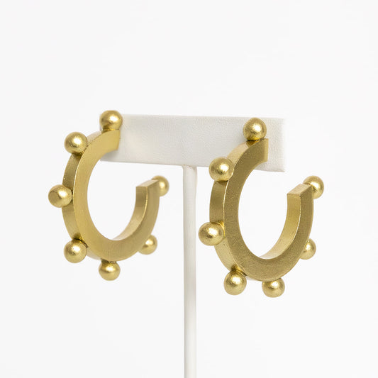 Gold Metallic Bead Hoops