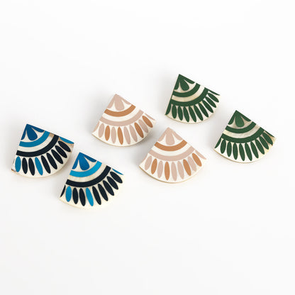 Green Porcelain Earrings