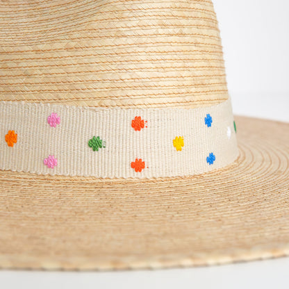 Vanilla Swiss Dot Hat