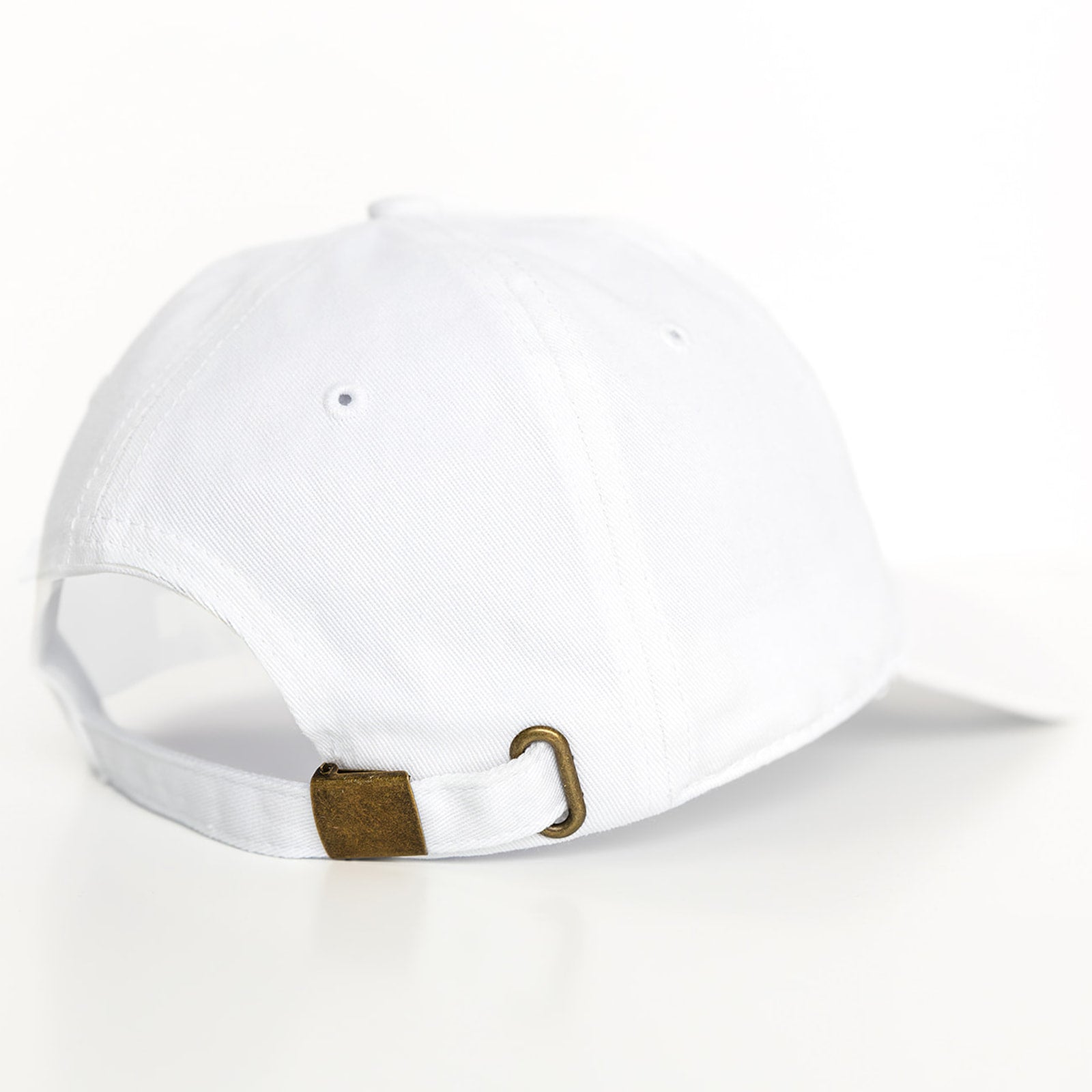 White baseball hat, white background