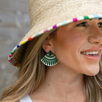 Green Porcelain Earrings