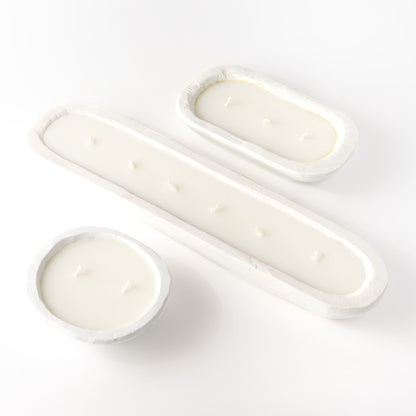 Small Round Dough Bowl Candle