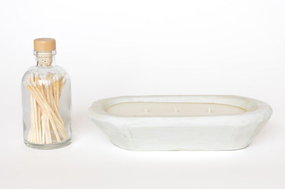 Medium Oval Dough Bowl Candle